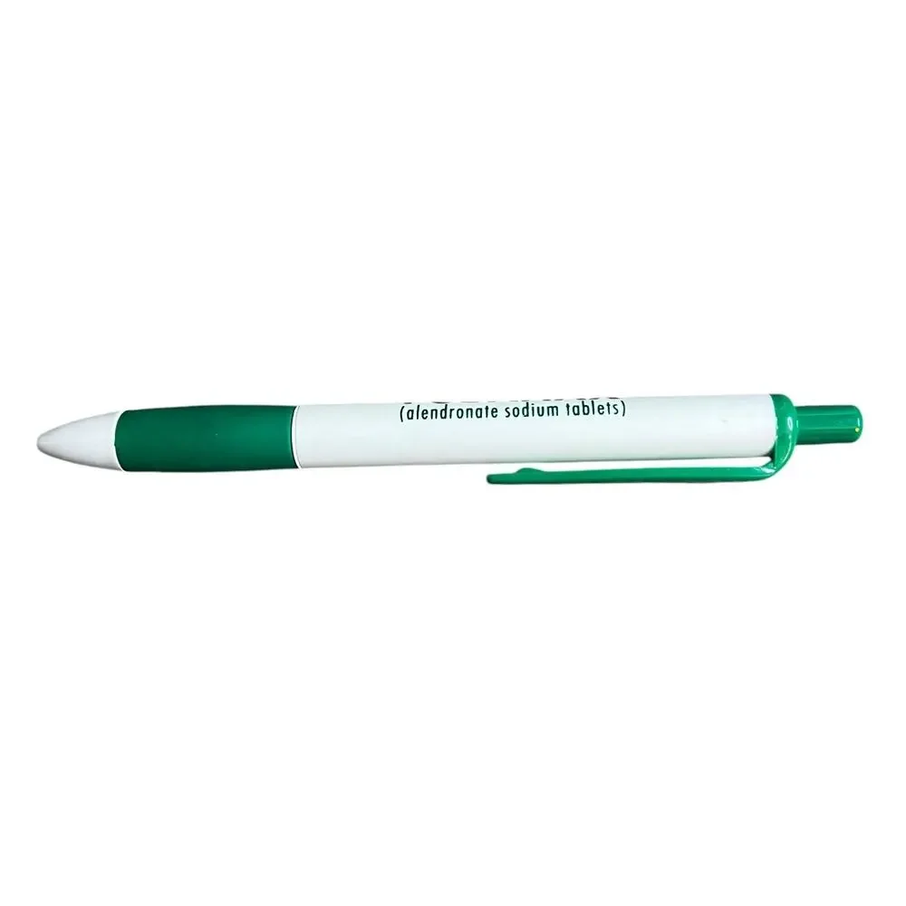 Fosamax Pharmaceutical‎ Promo Pen Alendronate Sodium Medical Collectible Green
